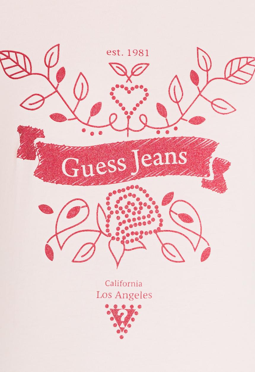 GUESS - Leaf Rose Tee Pale Pink