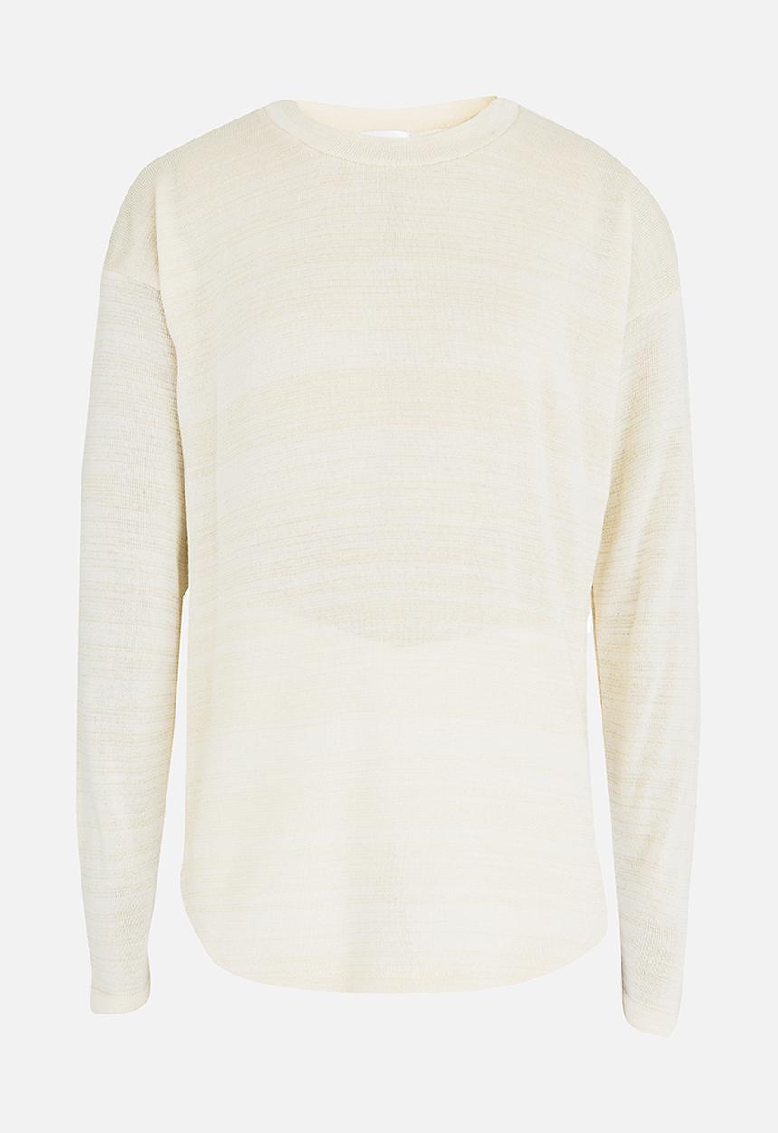 Rebel Republic - Slouch Jersey with Dropped Sleeves Milk