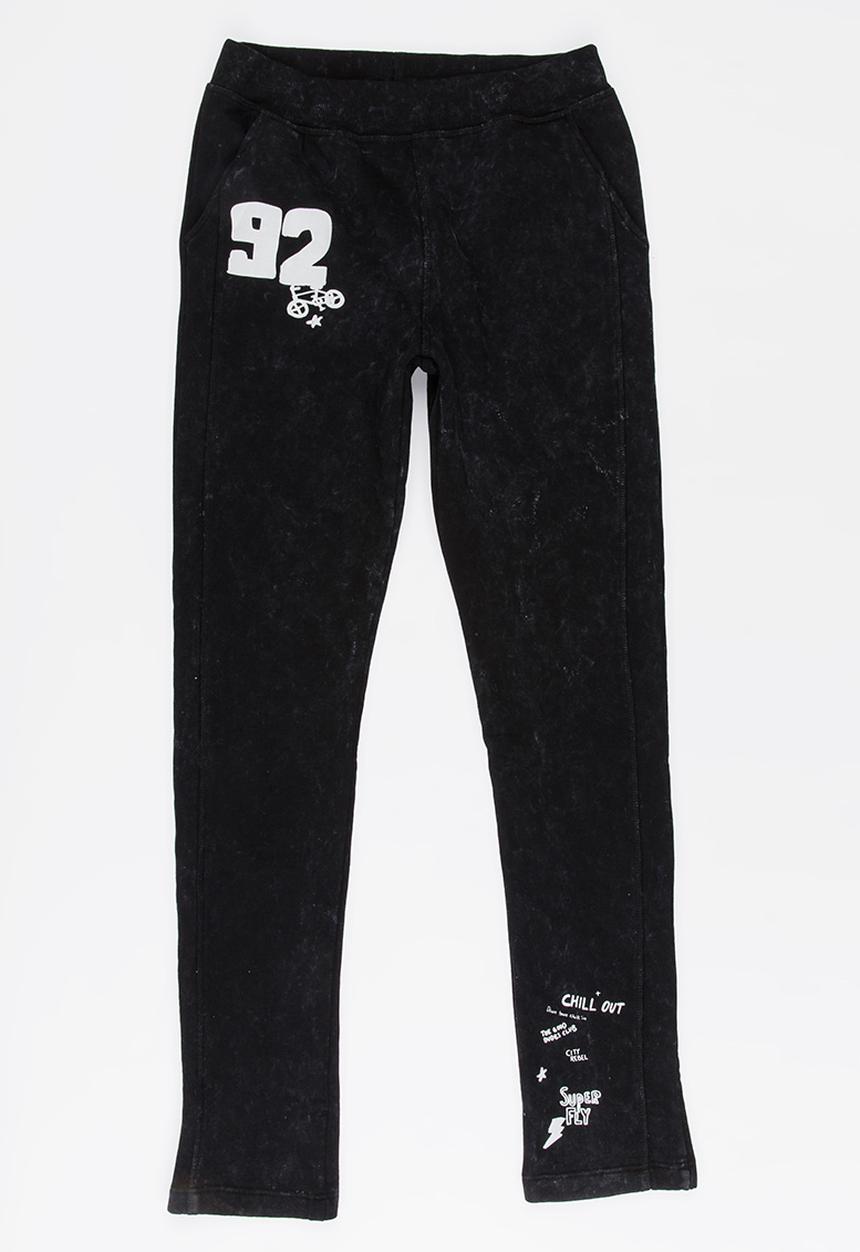 Name It - Boys Printed Sweat Pants Black