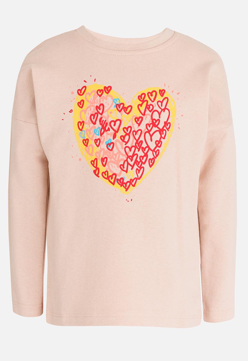 Soobe - Girls Printed Sweater Pale Pink