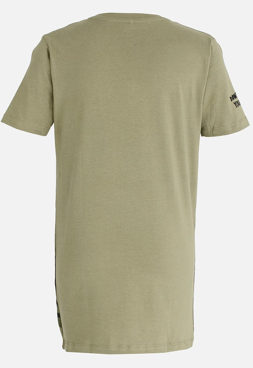 Name It - Boys Printed Tee Khaki Green