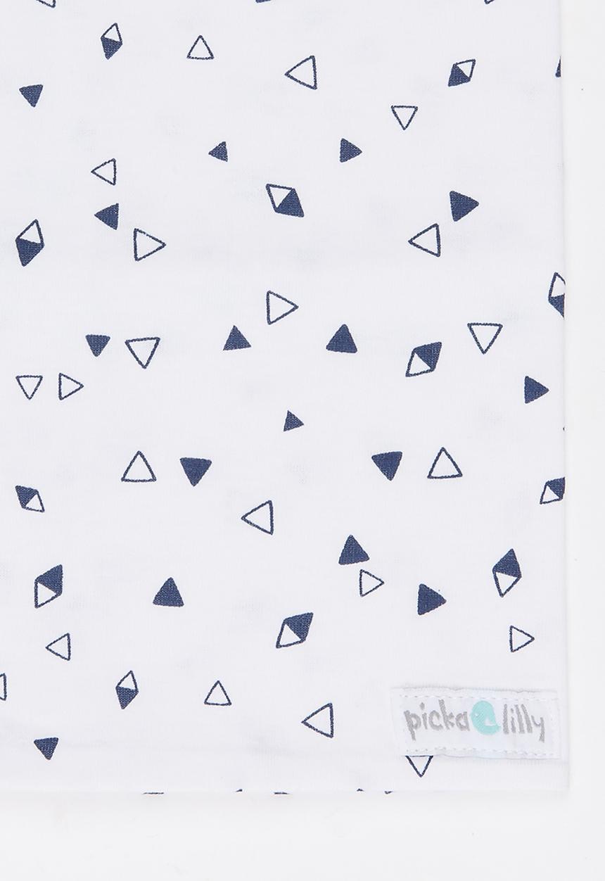 Pickalilly - Printed Snoodlet Scarve Navy & White