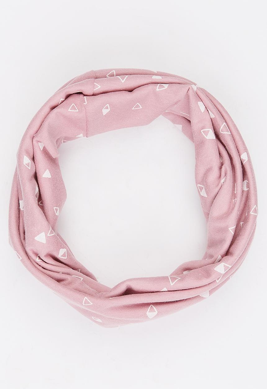 Pickalilly - Printed Snoodlet Scarve Mid Pink