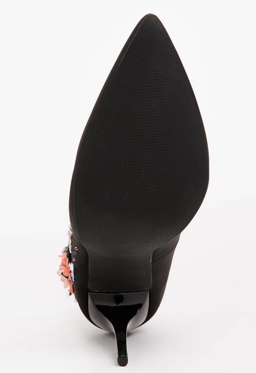 Footwork - Sky Beaded Stiletto Heels Black