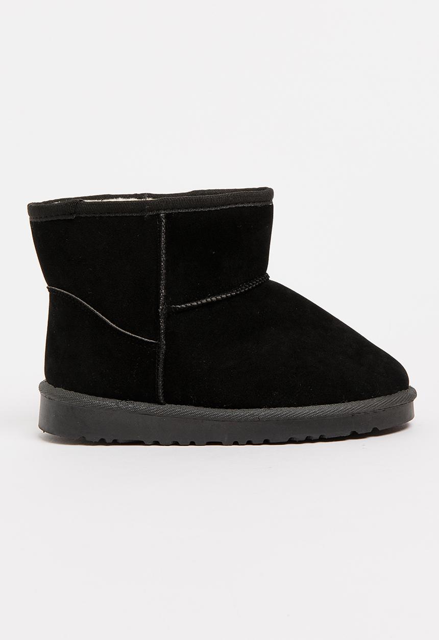 Pop Candy - Girls Faux Suede Ankle Boot Black
