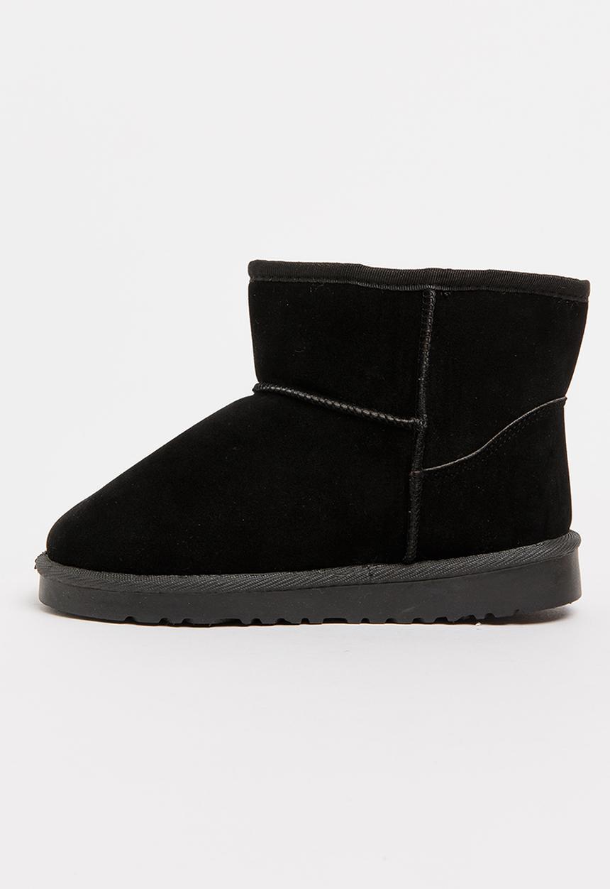 Pop Candy - Girls Faux Suede Ankle Boot Black
