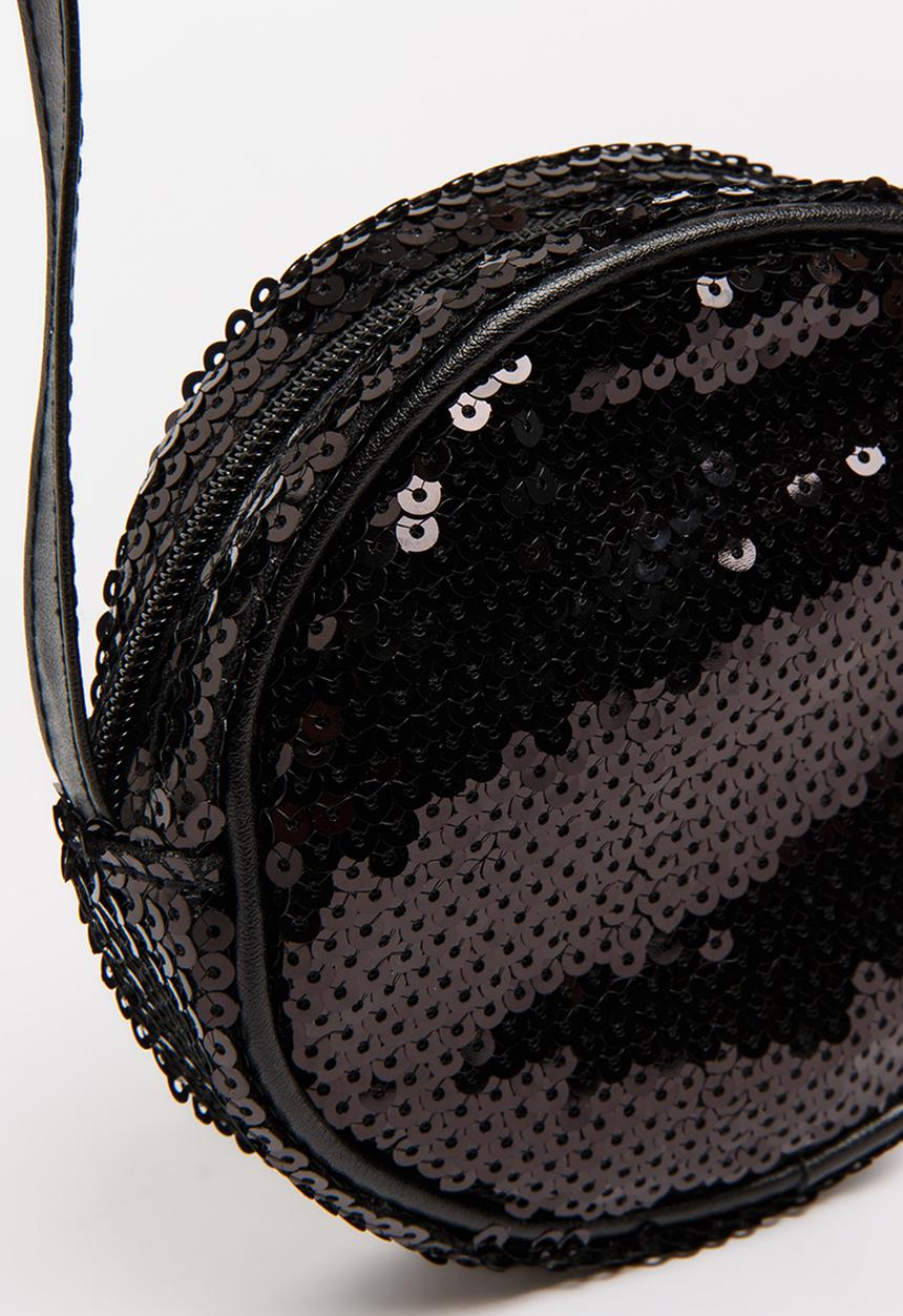 Name It - Girls Round Sequins Bag Black