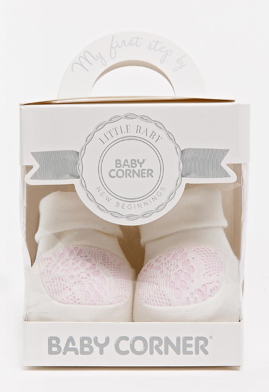 Baby Corner - Girl Lace Booties White