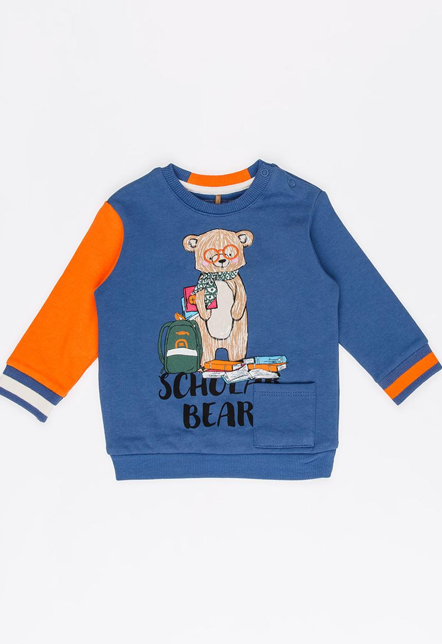 Soobe - Boys Printed Sweater Dark Blue