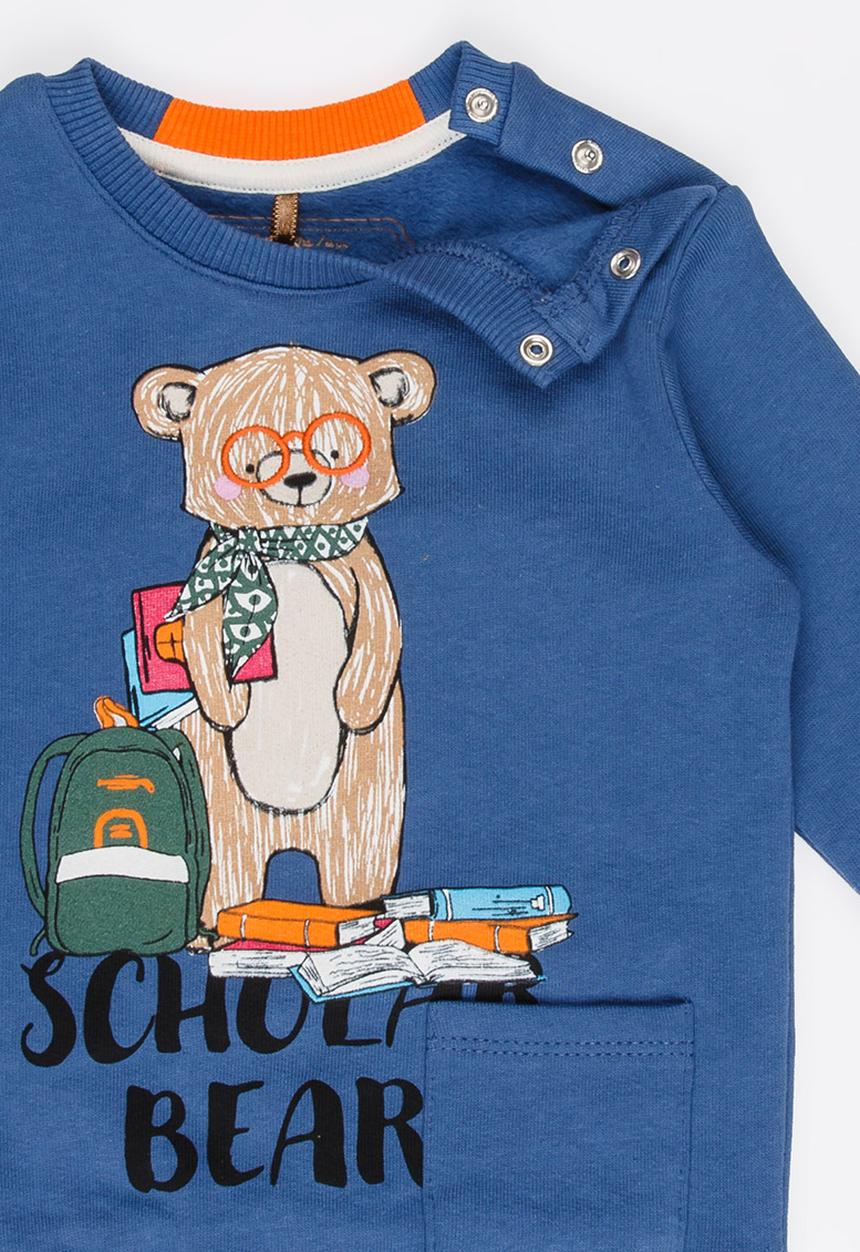 Soobe - Boys Printed Sweater Dark Blue