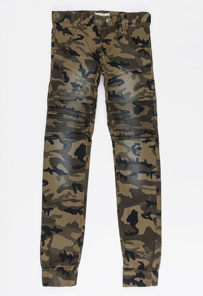 Name It - Boys Slim Fit Pants Khaki Green