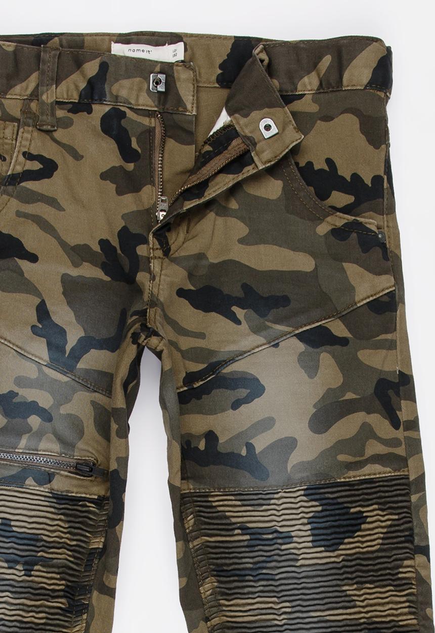Name It - Boys Slim Fit Pants Khaki Green
