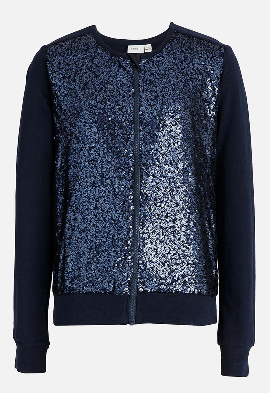 Name It - Sequin Jacket Dark Blue