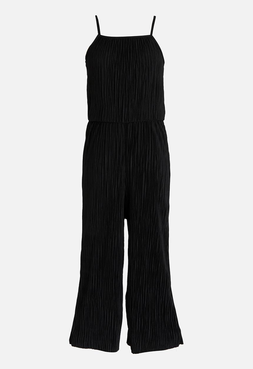 Name It - Girls Plisse Playsuit Black