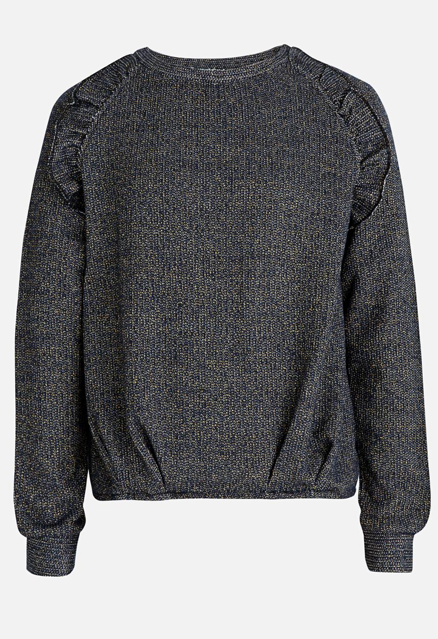 Name It - Frilled Sweater Dark Blue