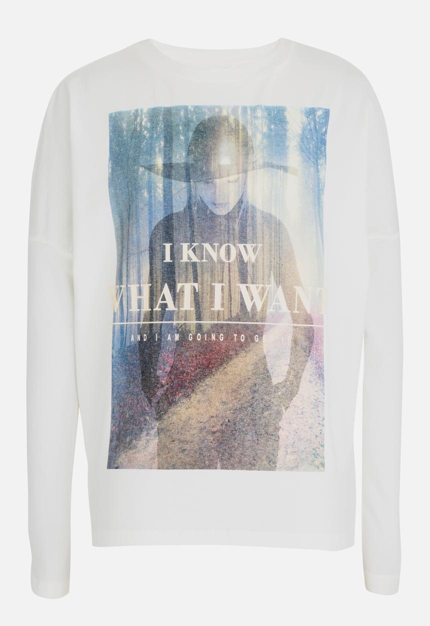 Name It - Girls printed tee - white
