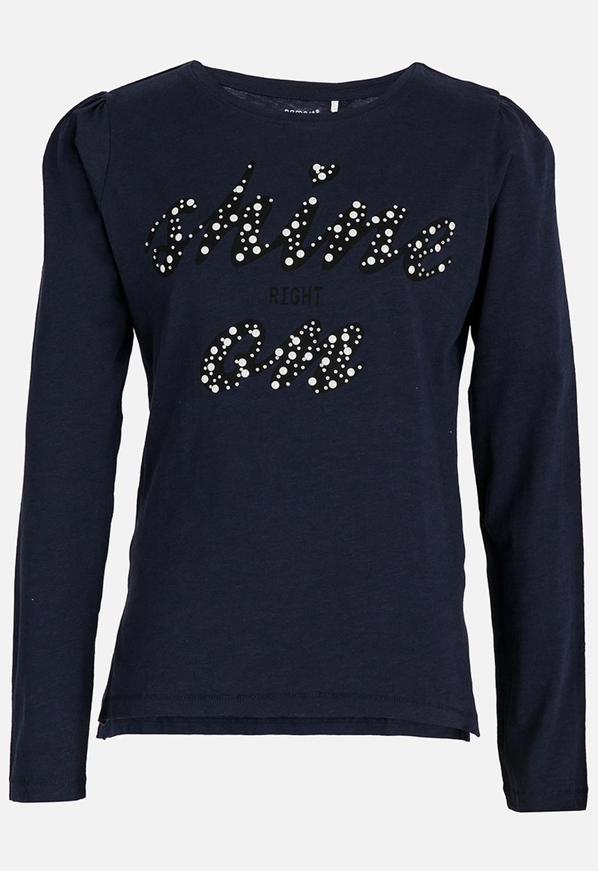 Name It - Girls Printed Tee Dark Blue