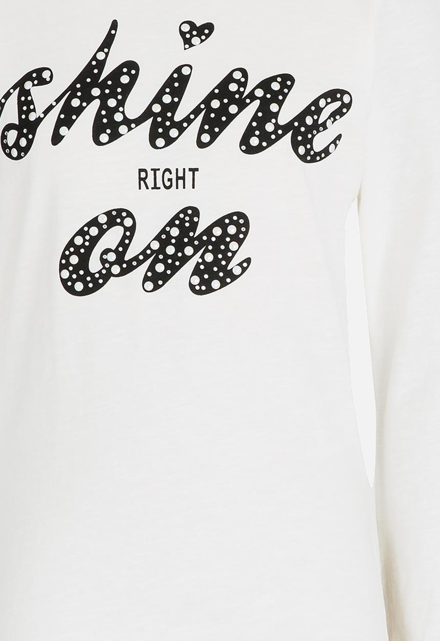 Name It - Girls Printed Tee White
