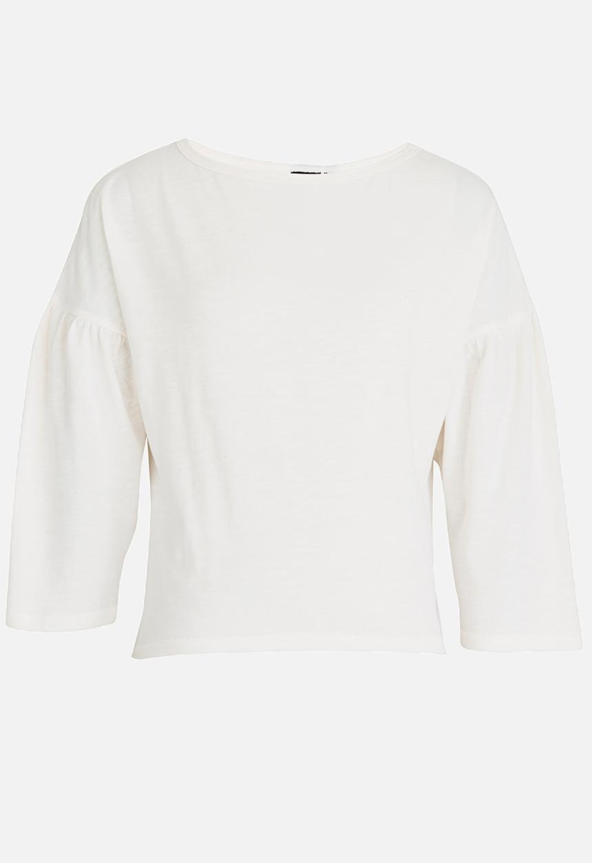 Name It - Girls Loose Crop Tee White