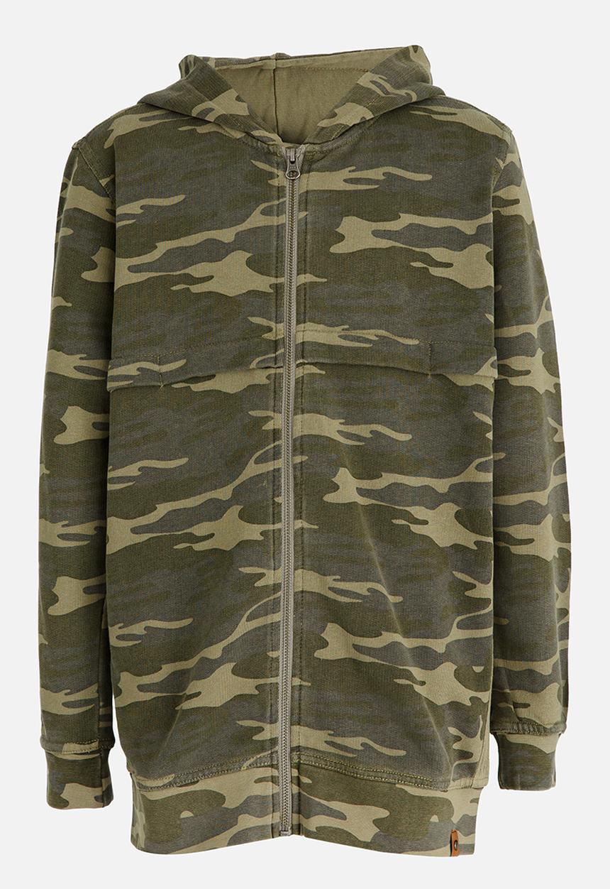 Name It - Boys Hoodie Sweatshirt Khaki Green