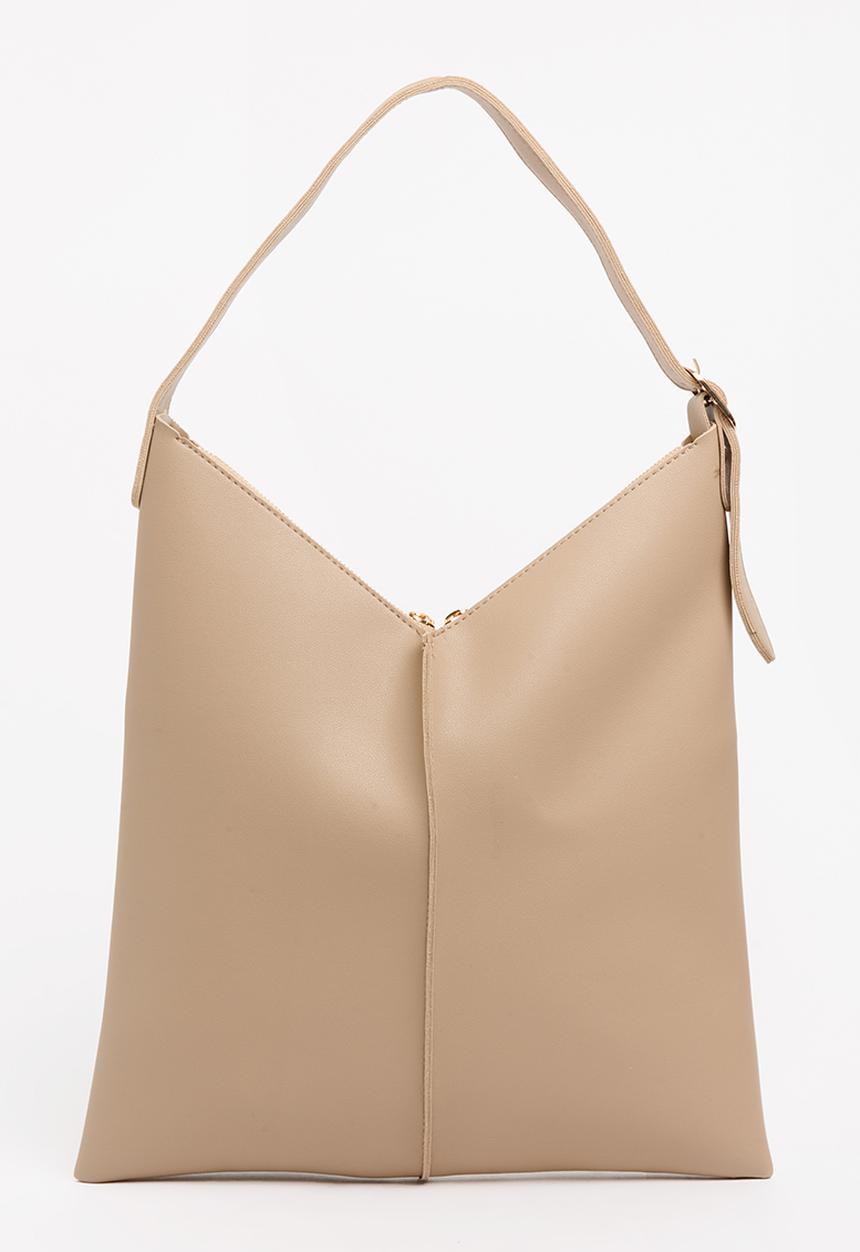 STYLE REPUBLIC - Embroidered Shoulder Bag Beige