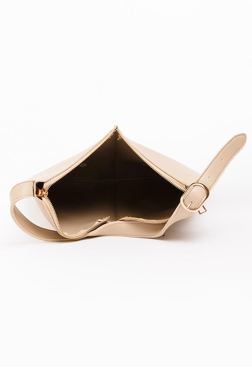 STYLE REPUBLIC - Embroidered Shoulder Bag Beige