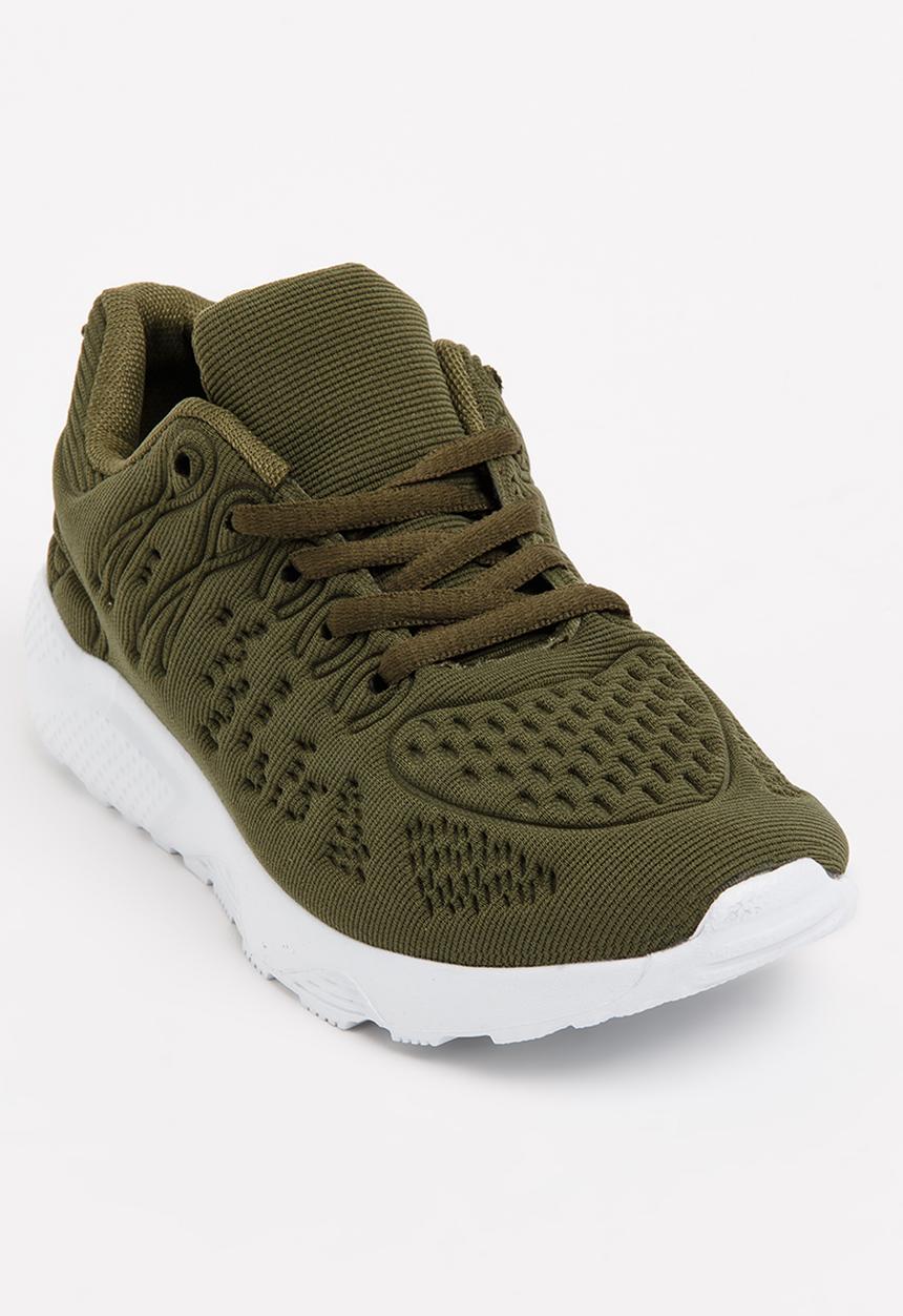 Pop Candy - Lace Up Sneaker Khaki Green
