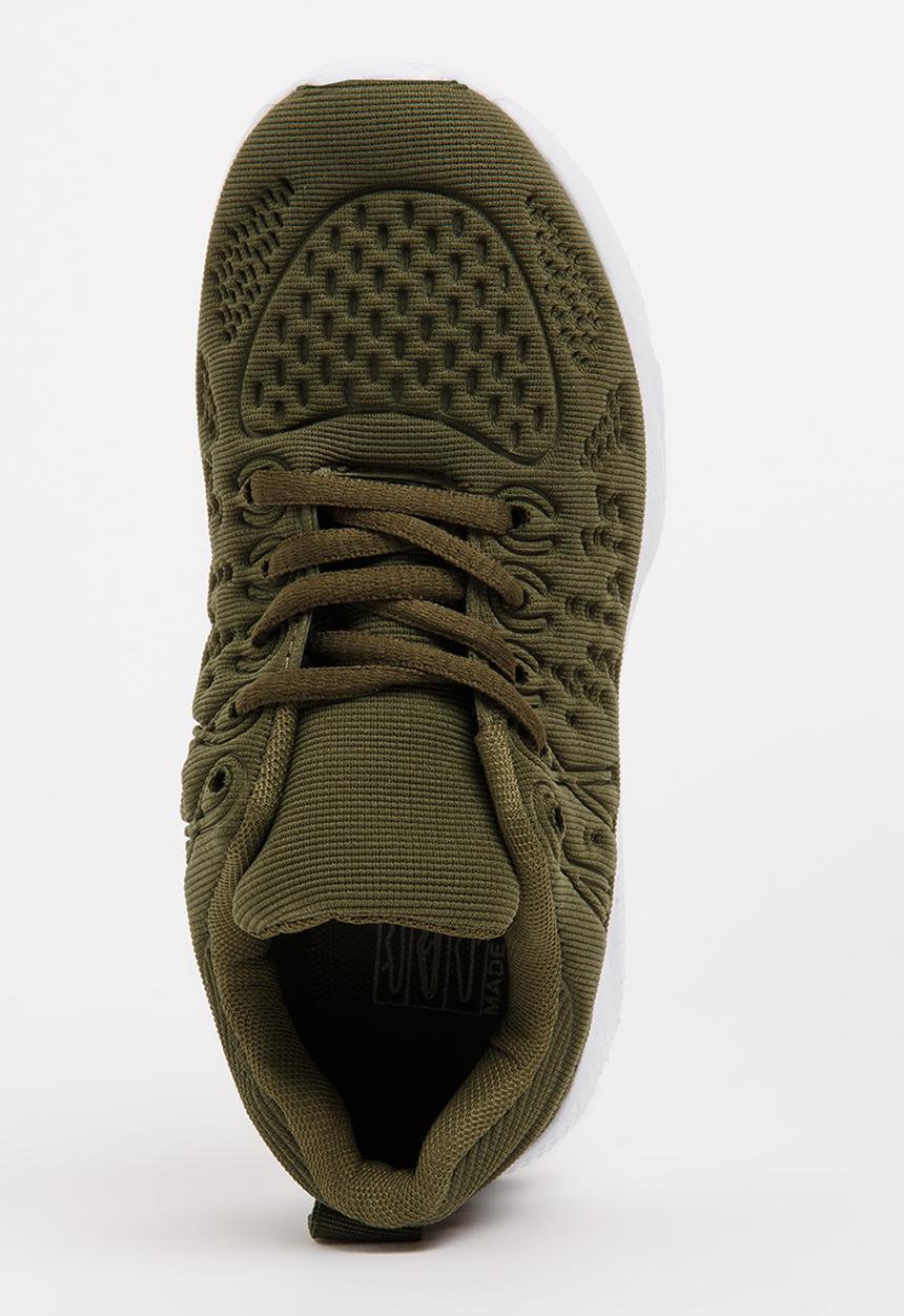 Pop Candy - Lace Up Sneaker Khaki Green