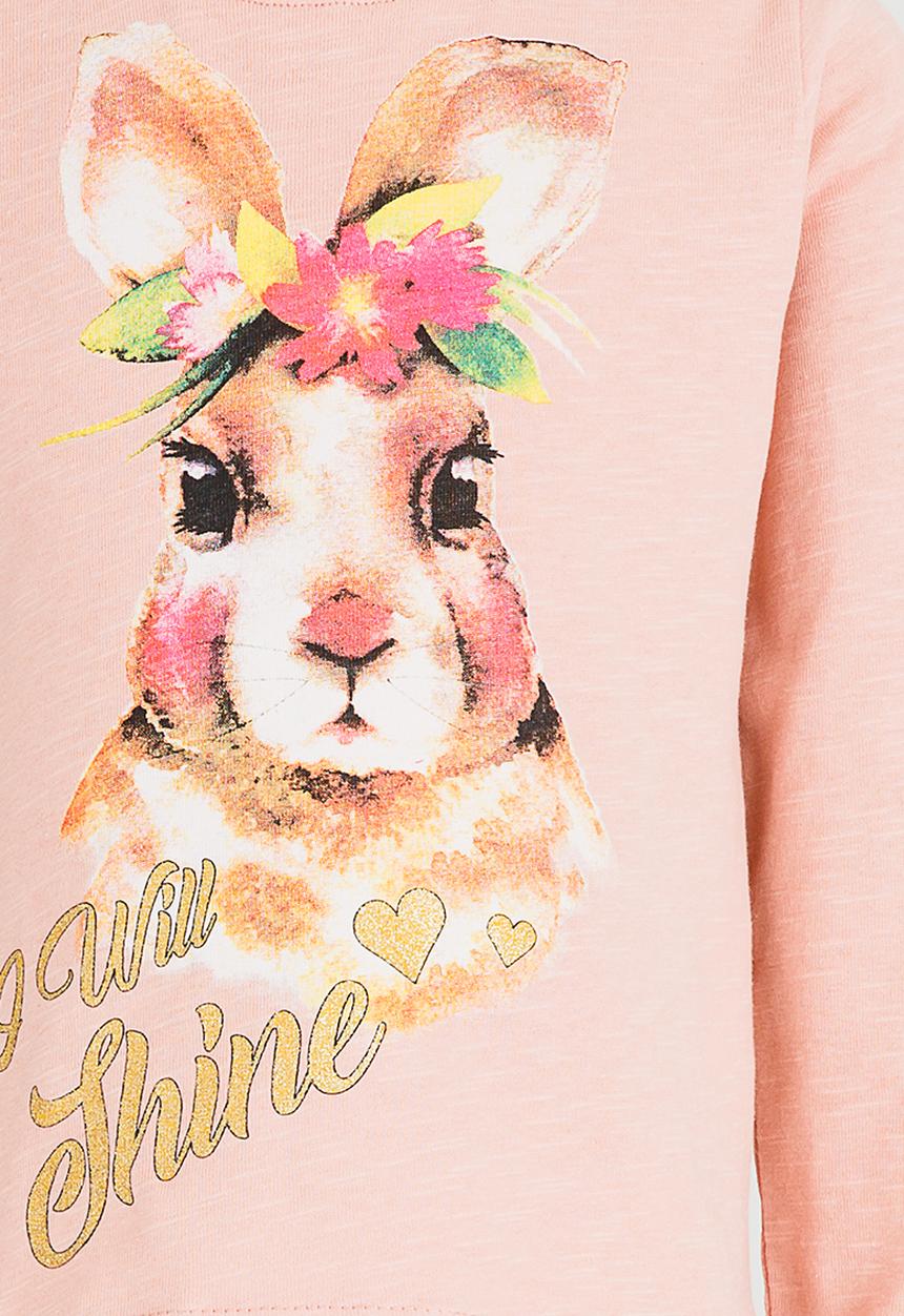 Soobe - Girls Printed Tee Peach
