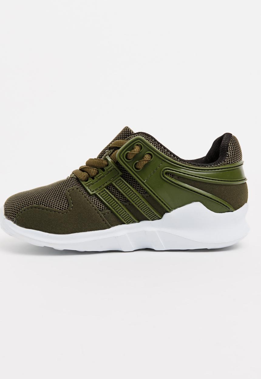 Pop Candy - Lace Up Sneaker Khaki Green