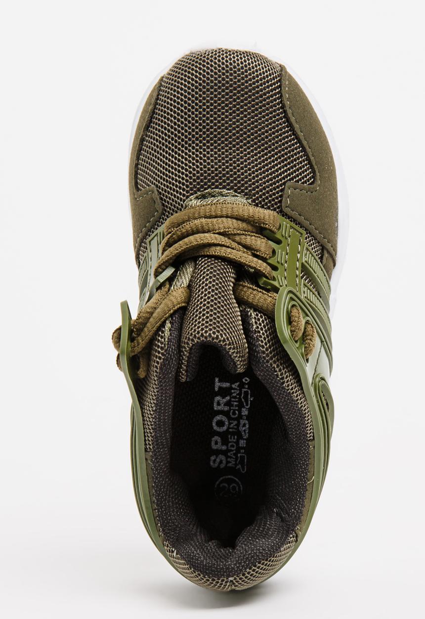Pop Candy - Lace Up Sneaker Khaki Green