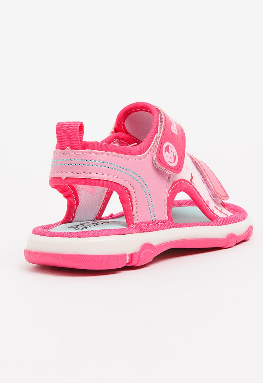 Bubblegummers - Velcro Strap Sandals Dark Pink
