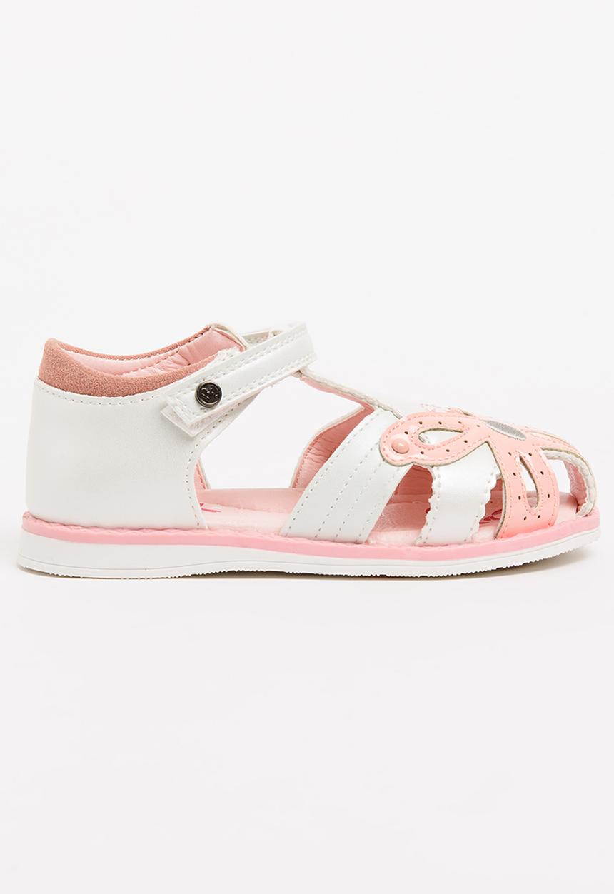 Bubblegummers - Flower Detail Sandals White