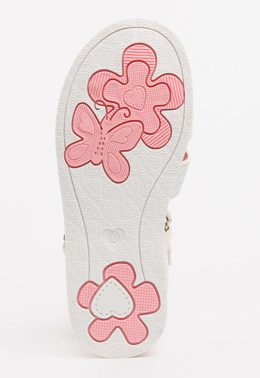 Bubblegummers - Flower Detail Sandals White