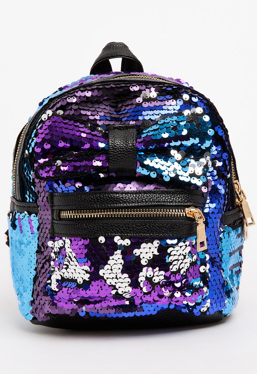 Pop Candy - Girls Sequin Backpack Blue