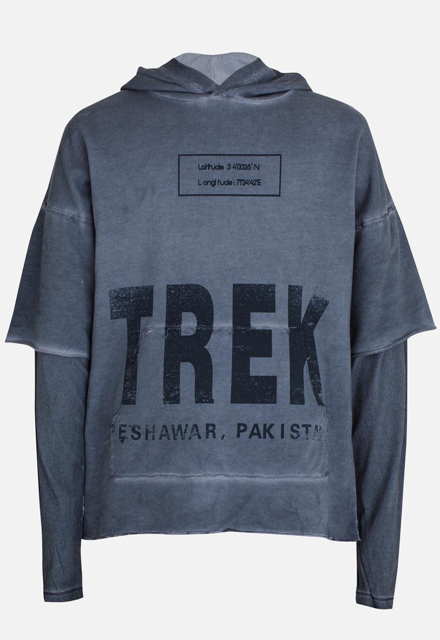 Name It - Boys Printed Hoodie Mid Blue