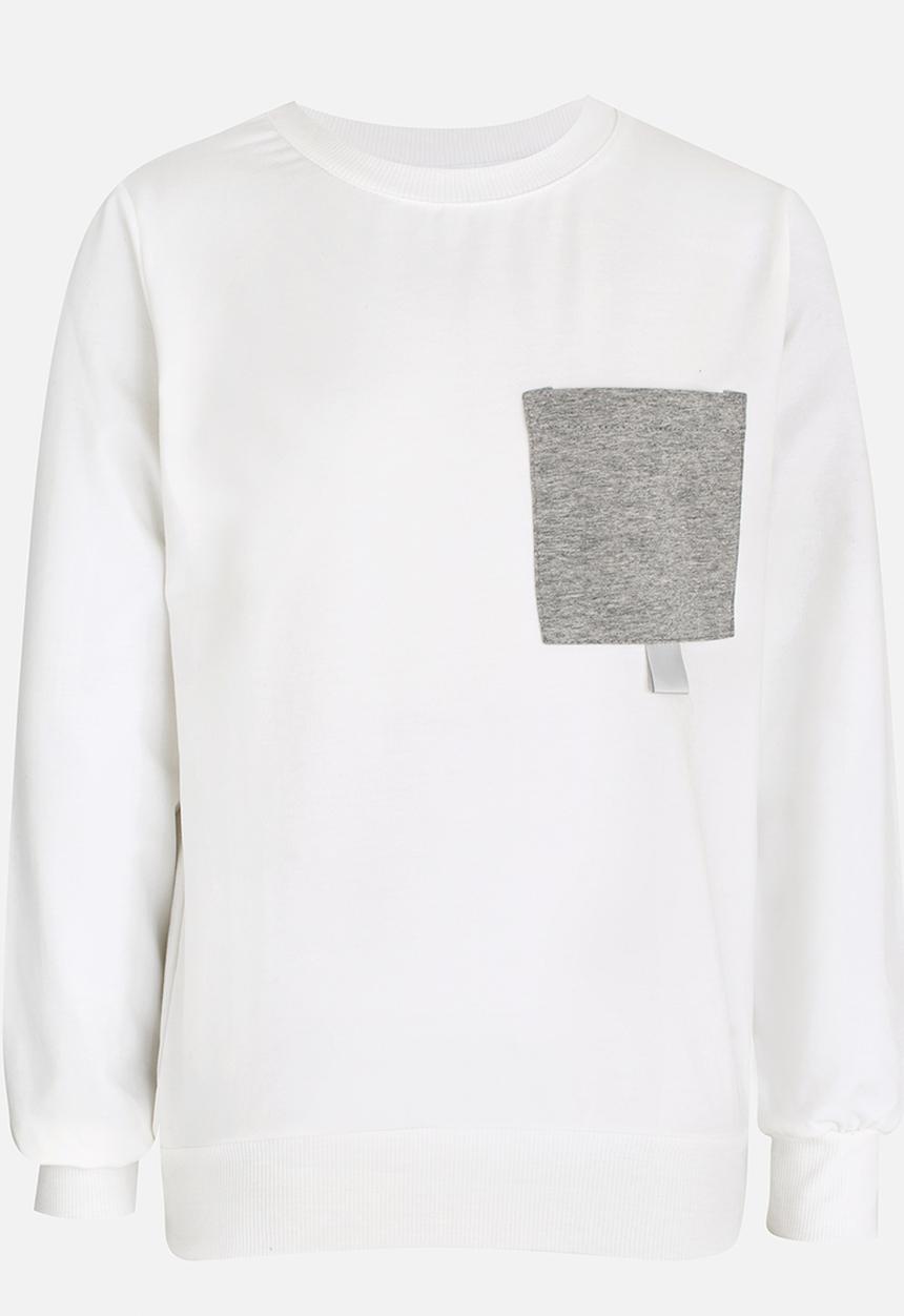 Pop Candy - Boys Long Sleeve Sweat Top White