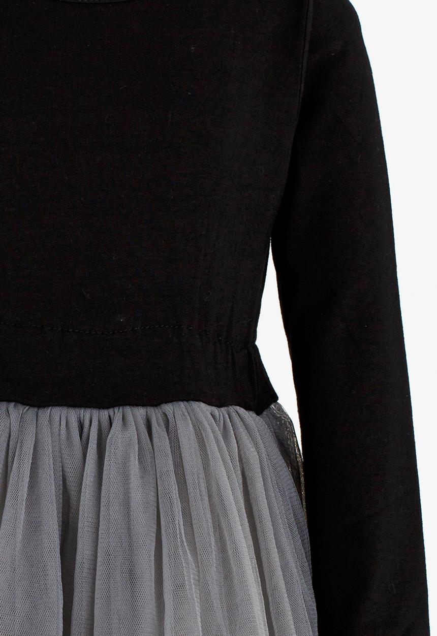 Pop Candy - Girls Long Sleeve Dress Grey