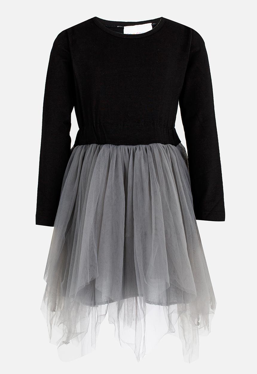 Pop Candy - Girls Long Sleeve Dress Grey