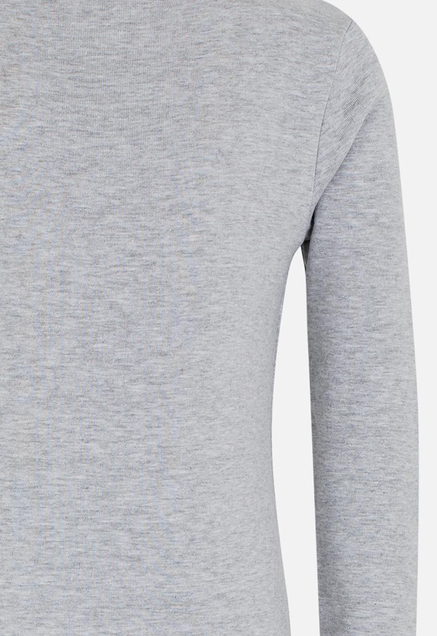 Pop Candy - Long Sleeve Polo Neck Grey