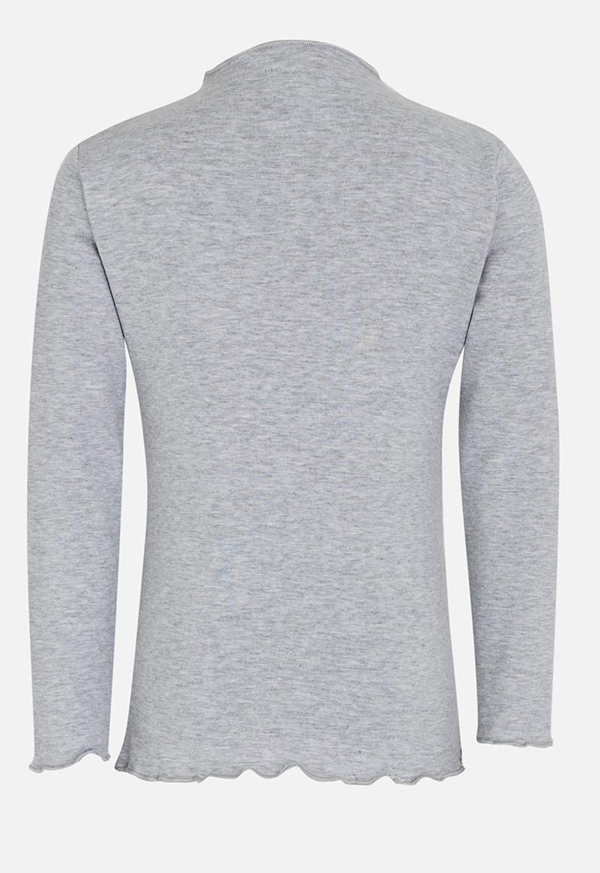 Pop Candy - Long Sleeve Polo Neck Grey