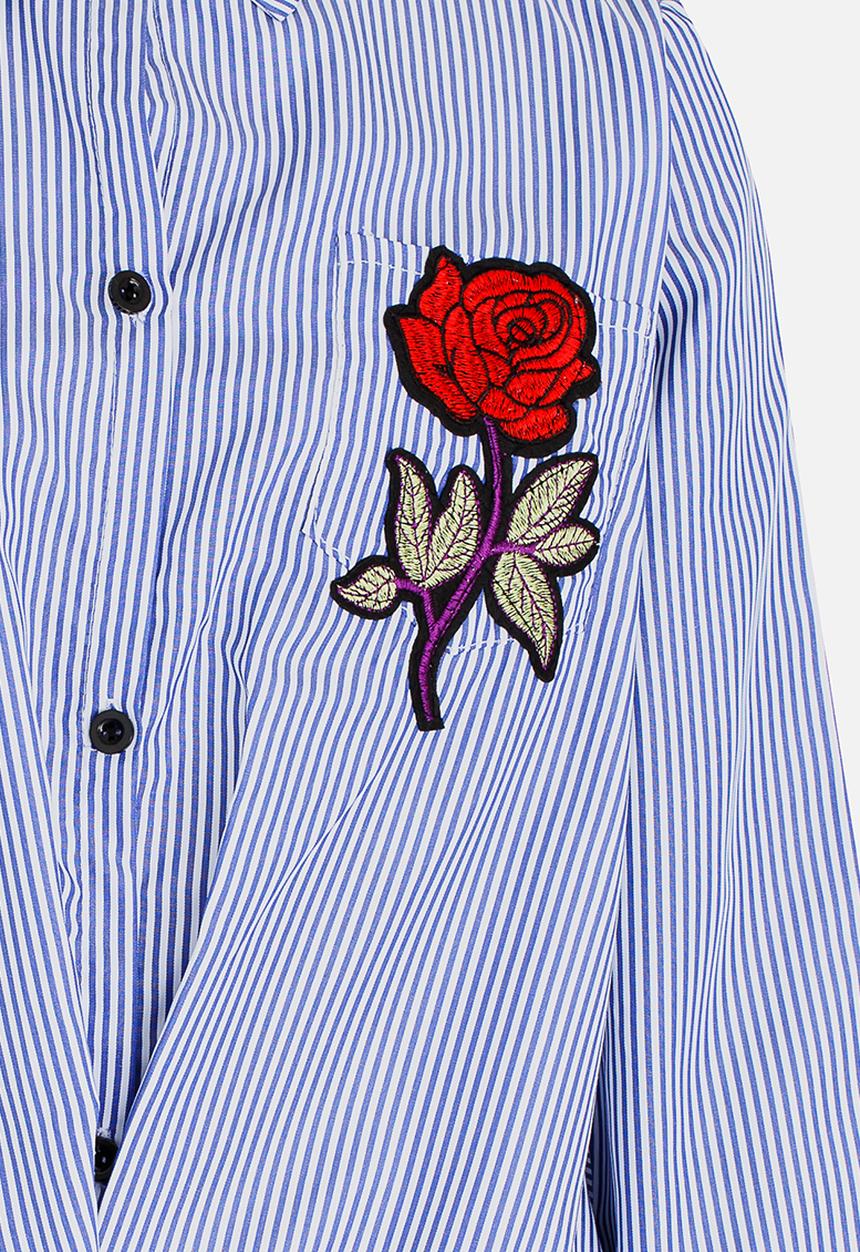 Pop Candy - Girls  Printed Blouse Blue