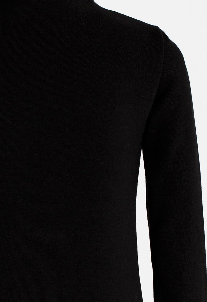 Pop Candy - Long Sleeve Polo Neck Black