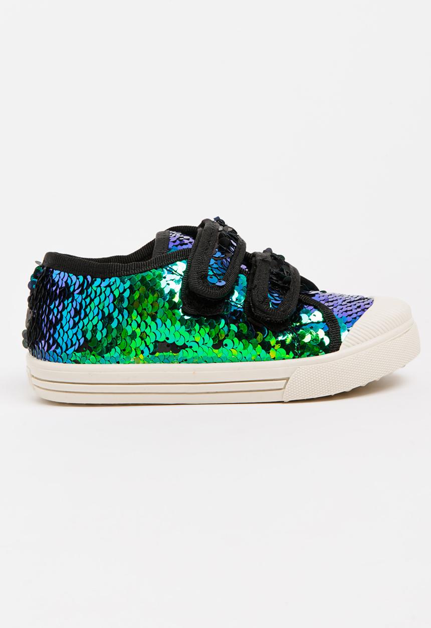 Pop Candy - Girls Sequin Sneaker Green