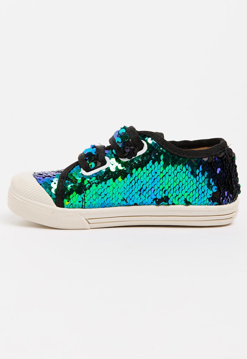 Pop Candy - Girls Sequin Sneaker Green