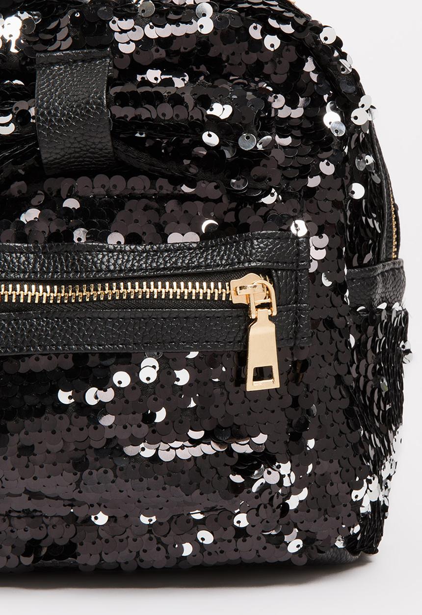 Pop Candy - Girls Sequin Backpack Black