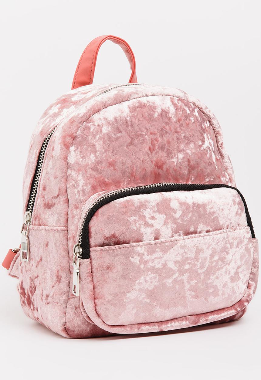 Pop Candy - Velour Backpack Mid Pink