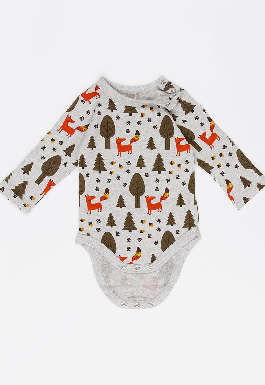 Soobe - Boys Printed Bodysuit Grey