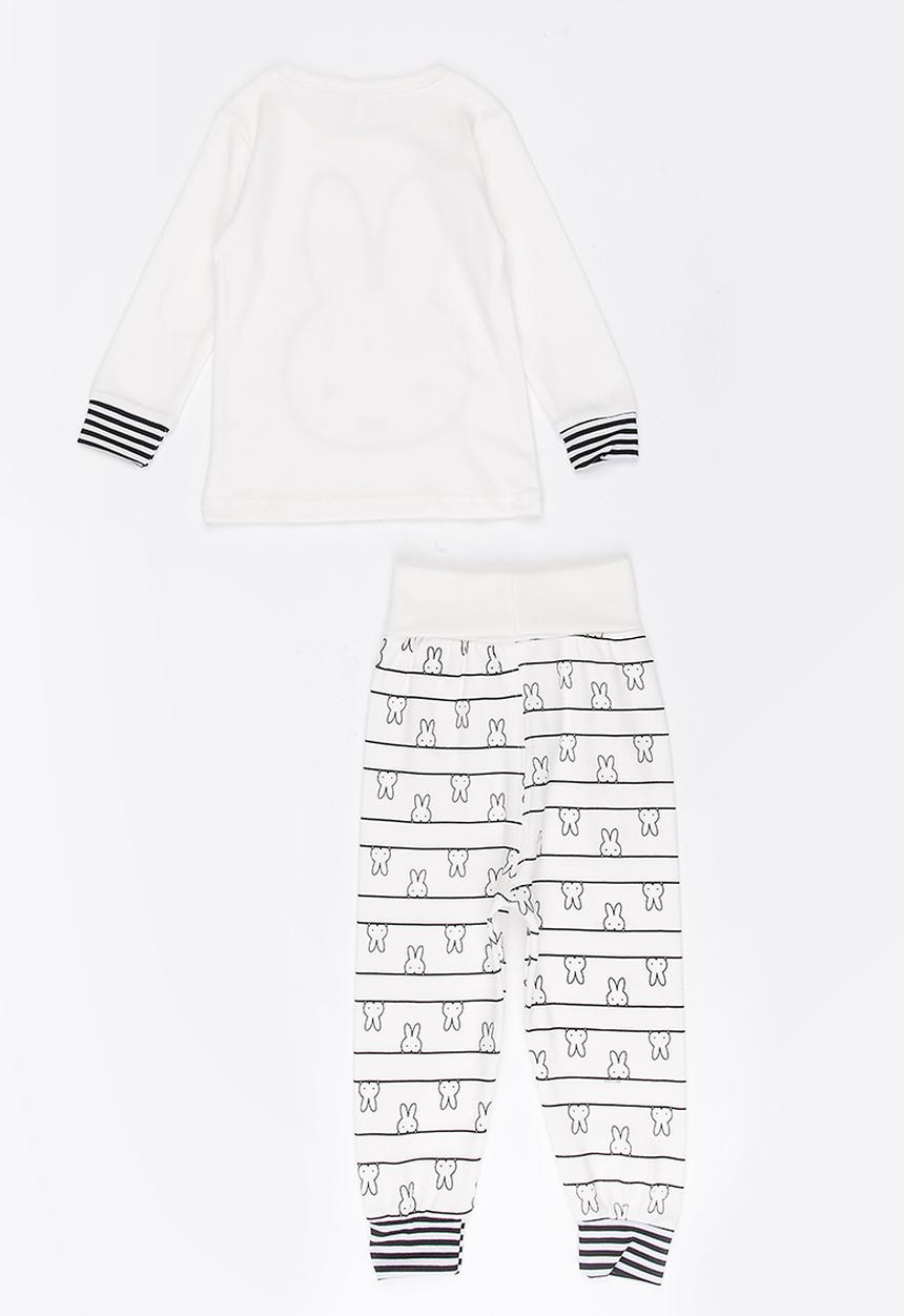 Pop Candy - Printed bunny pj set - white