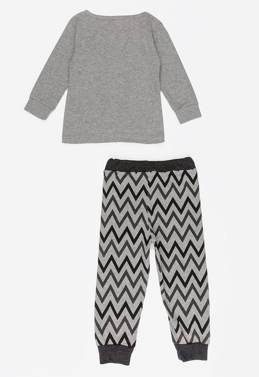 Pop Candy - Printed Pj Set Grey